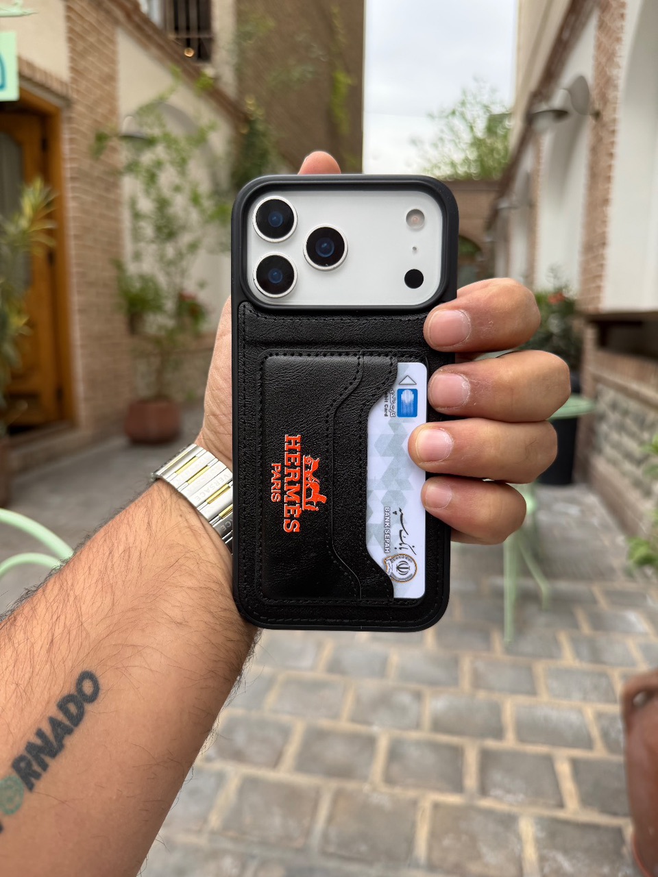 قاب گوشی آیفون hermes card holder