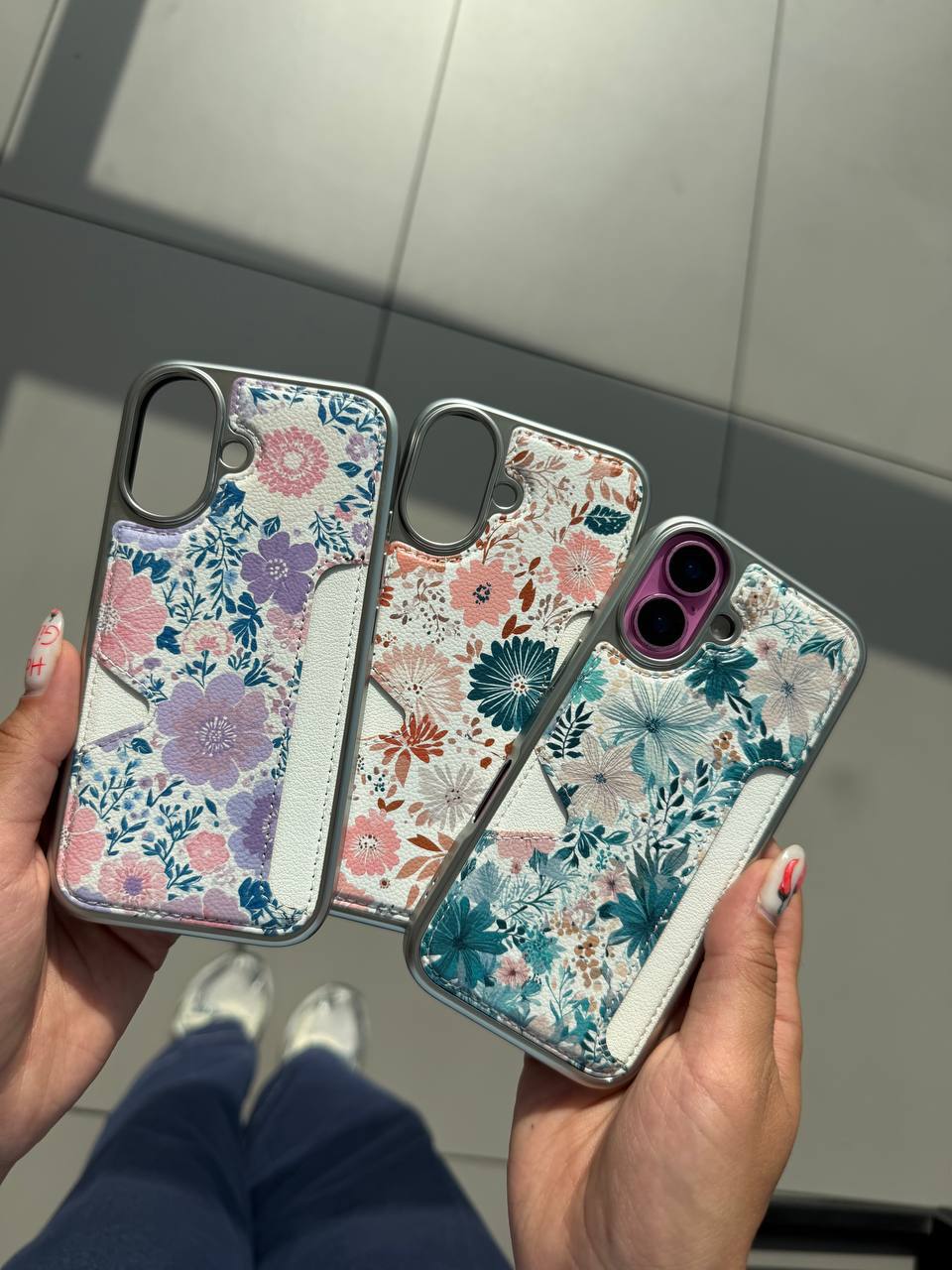 قاب گوشی آیفون flowers card pacck