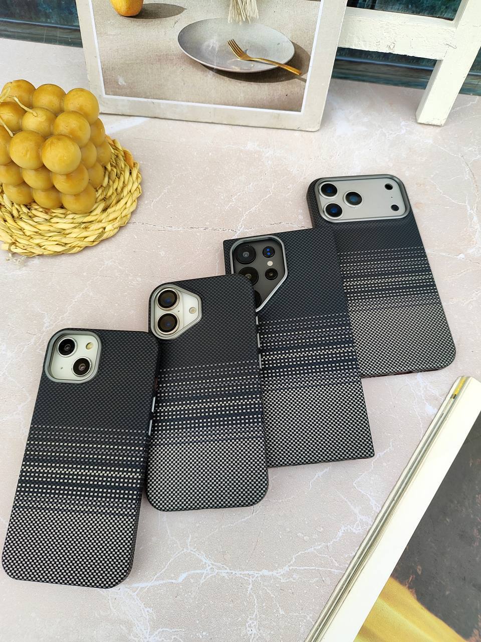 قاب گوشی آیفون و سامسونگ carbon fiber PITAKA